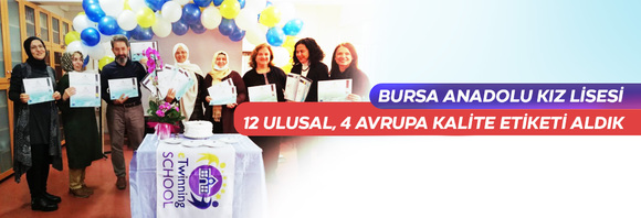 Bursa Anadolu Kız Lisesi Ödüllerini Aldı